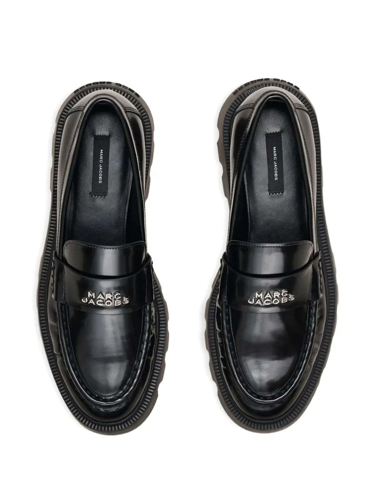 Marc Jacobs ロゴプレート付きプラットフォームローファー - 画像4