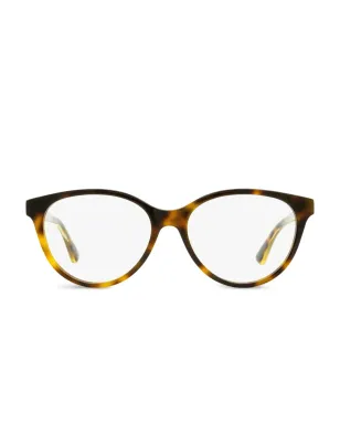 Gucci Eyewear ウェブディテール キャットアイフレーム - ブラウン - サムネイル1