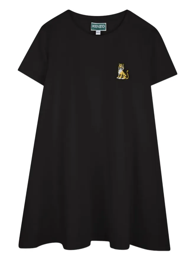 Kenzo Kids Kenzo Kids タイガー刺繍入り 半袖ドレス ブラックの商品画像