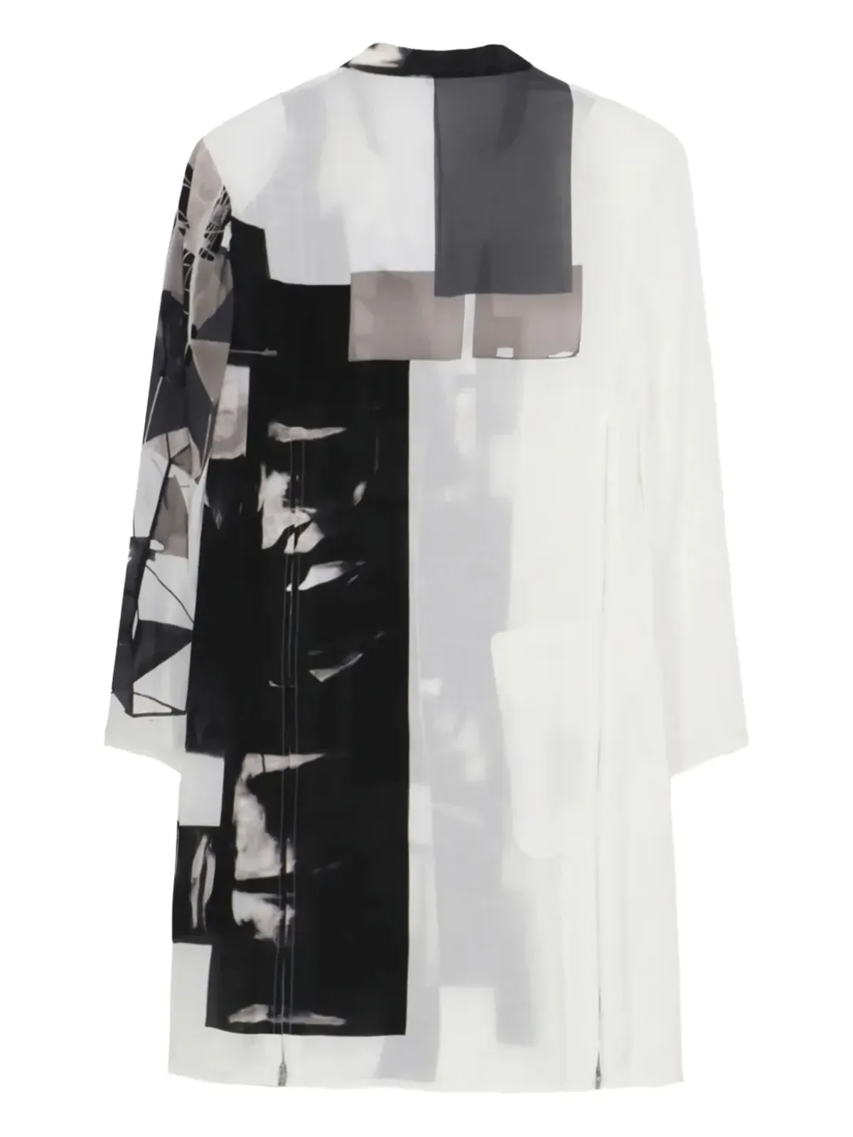 Yohji Yamamoto 抽象柄コート - 画像2