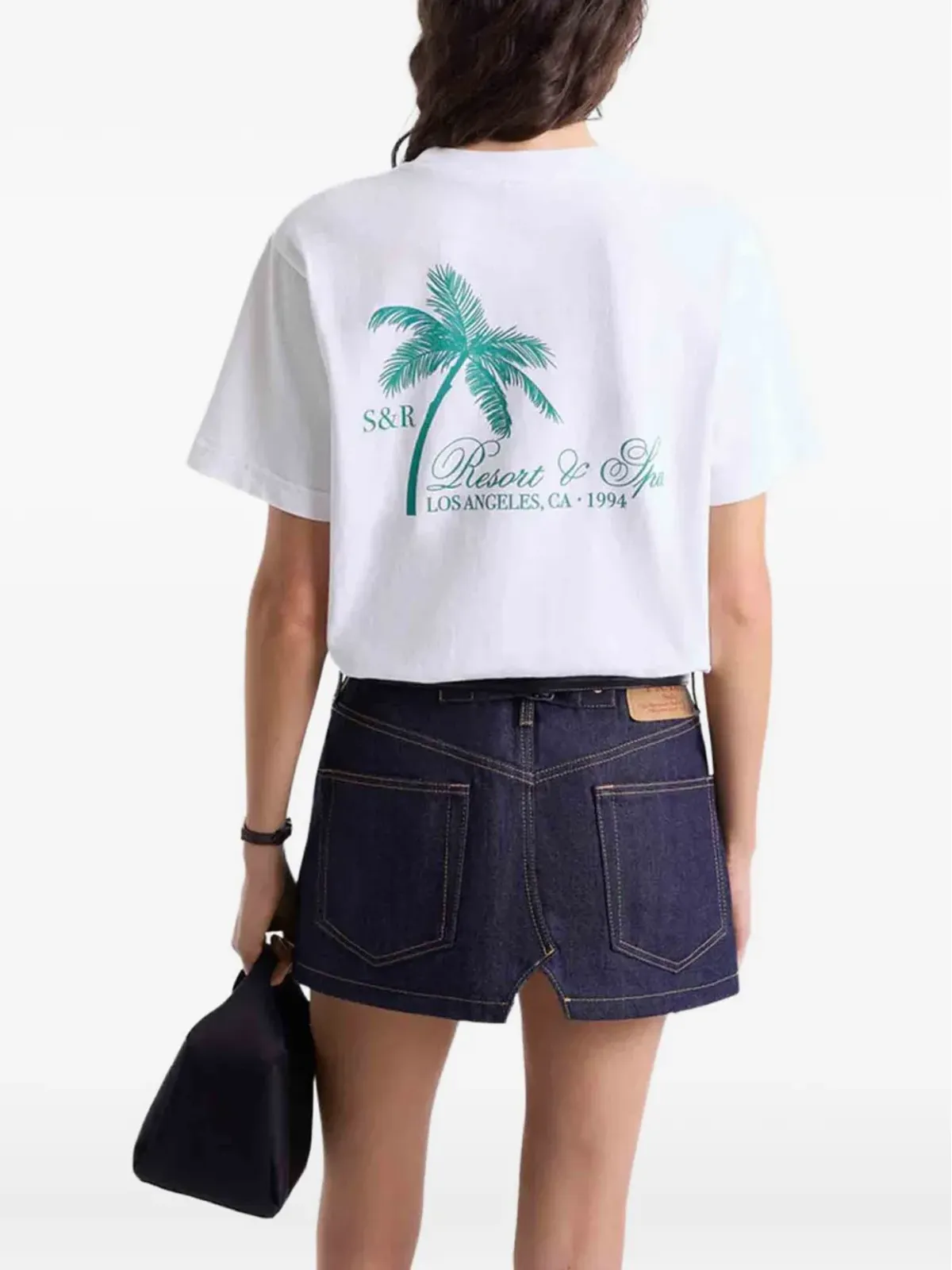 Sporty & Rich Palm TreeプリントTシャツ - White - 画像3
