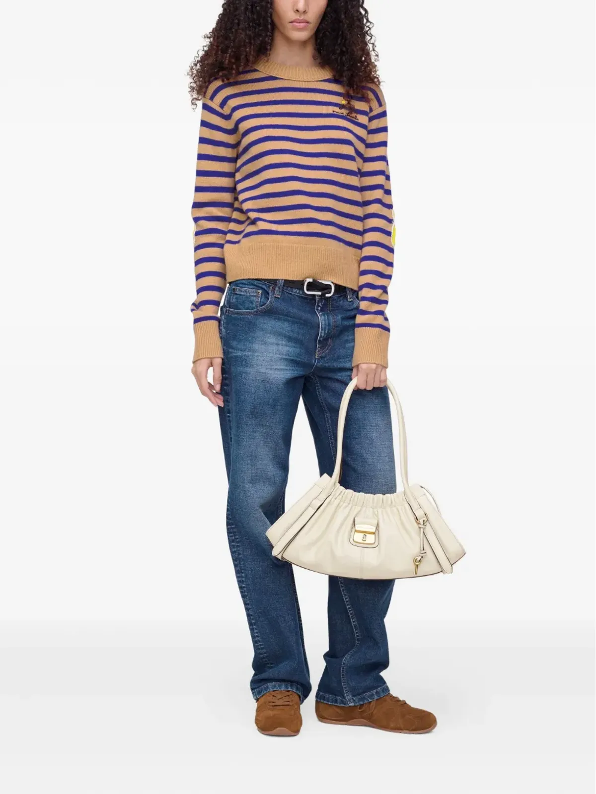 Marc Jacobs ストライプ柄花モチーフセーター - 画像2