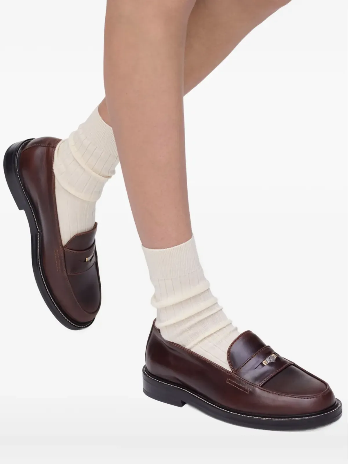 Marc Jacobs レザー ペニーストラップ ローファー - 画像5