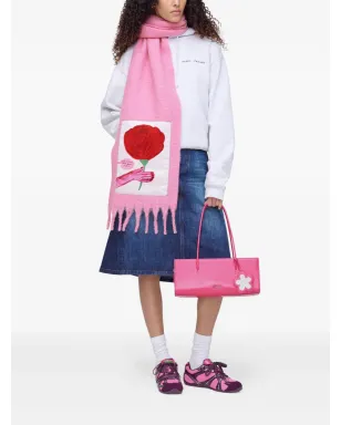 Marc Jacobs ローズプリントのフリンジスカーフ - ピンク - サムネイル3
