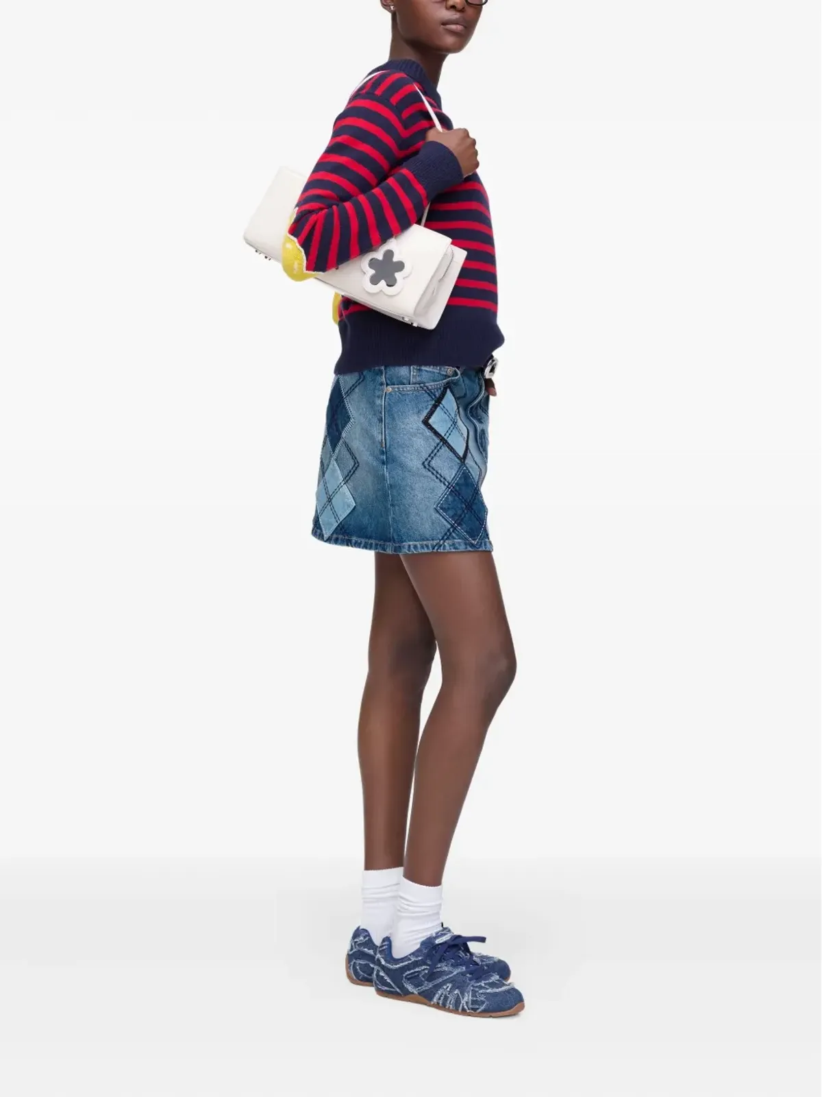 Marc Jacobs パッチワークデニムスカート - ブルー - 画像2