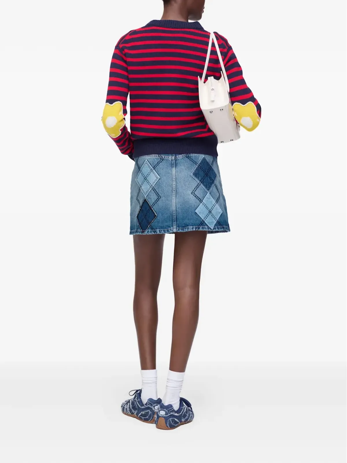 Marc Jacobs パッチワークデニムスカート - ブルー - 画像3