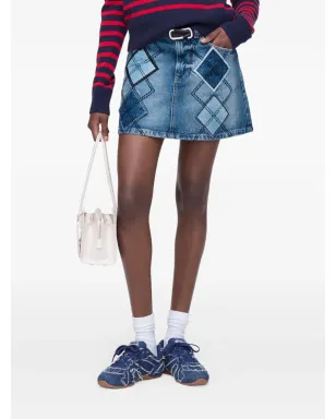 Marc Jacobs パッチワークデニムスカート - ブルー - サムネイル4