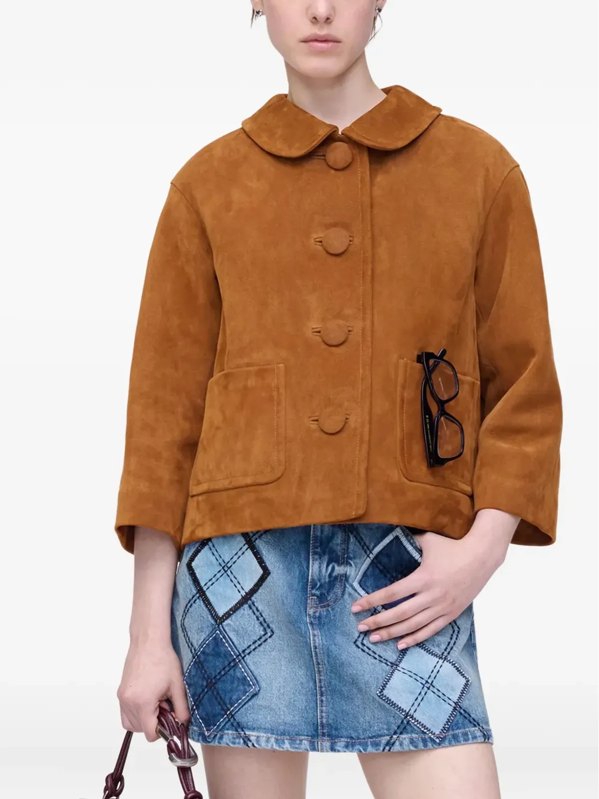 Marc Jacobs ドール Peter Panカラー スエードジャケット - 画像4