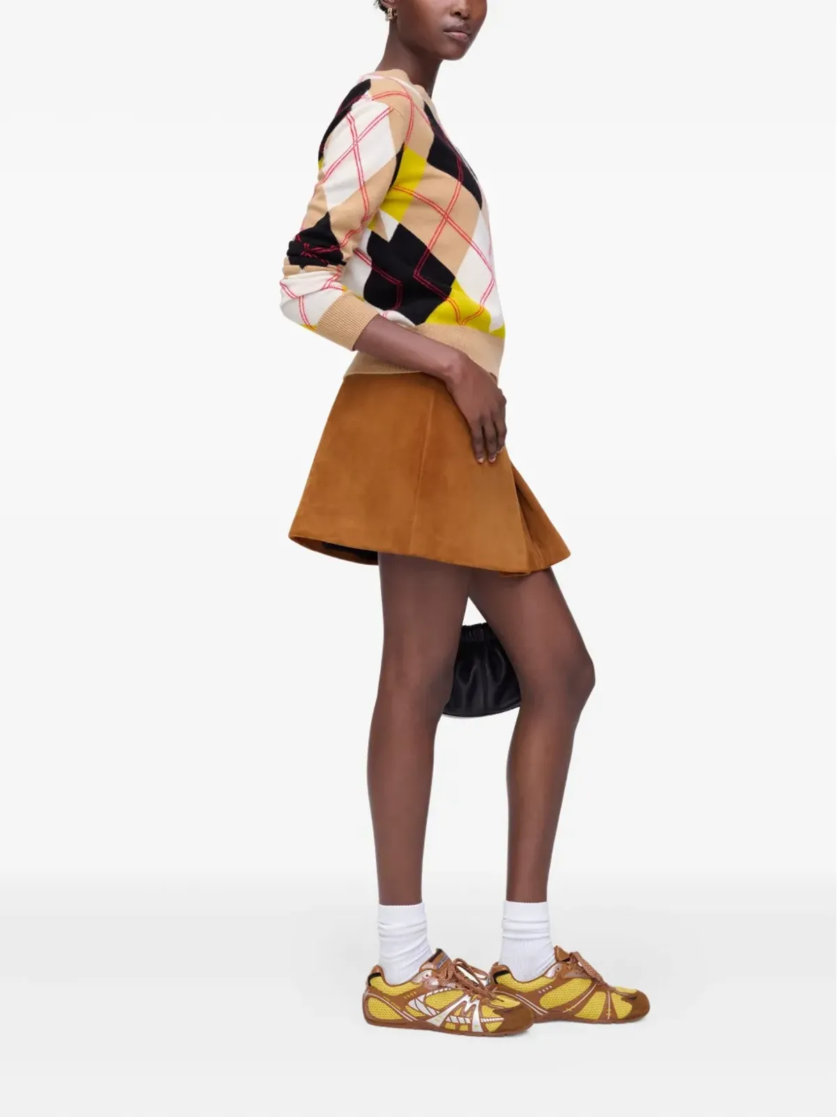 Marc Jacobs ボックスプリーツスエードミニスカート - 画像3