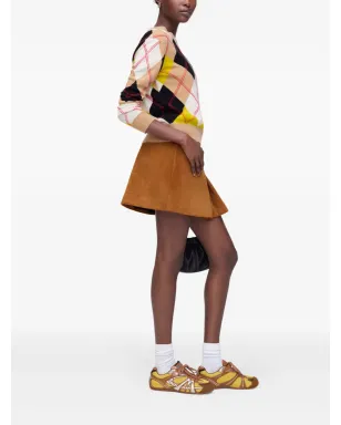Marc Jacobs ボックスプリーツスエードミニスカート - サムネイル3