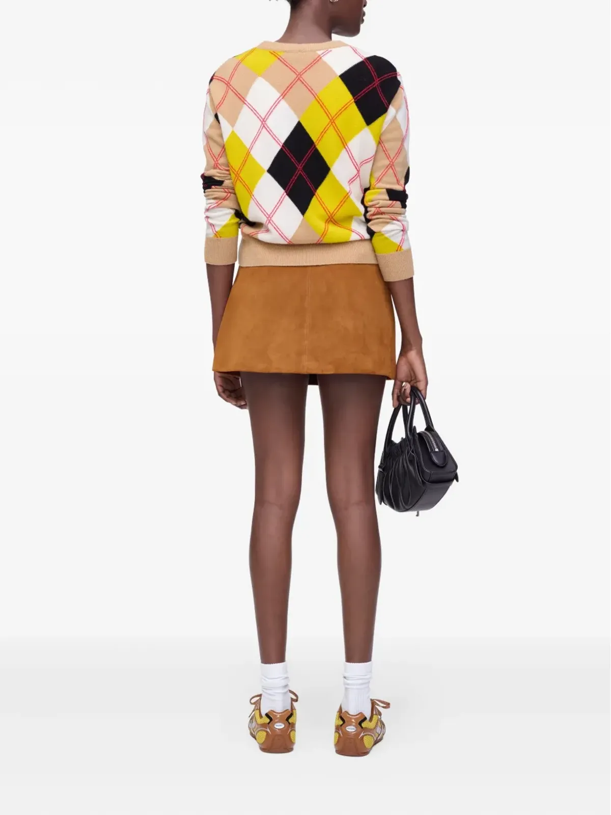 Marc Jacobs ボックスプリーツスエードミニスカート - 画像4
