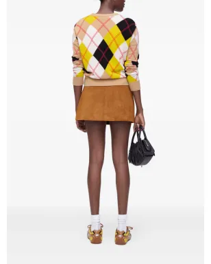 Marc Jacobs ボックスプリーツスエードミニスカート - サムネイル4