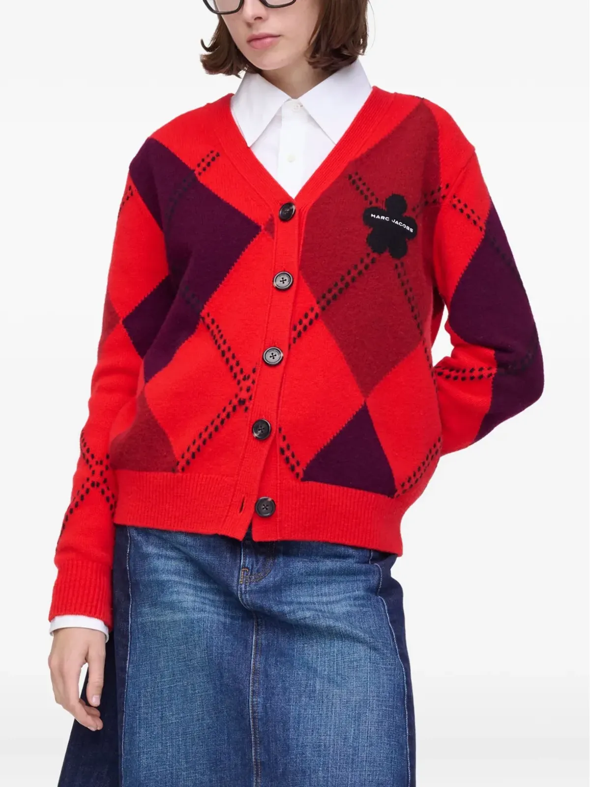 Marc Jacobs アーガイル柄デイジーカーディガン - 画像4