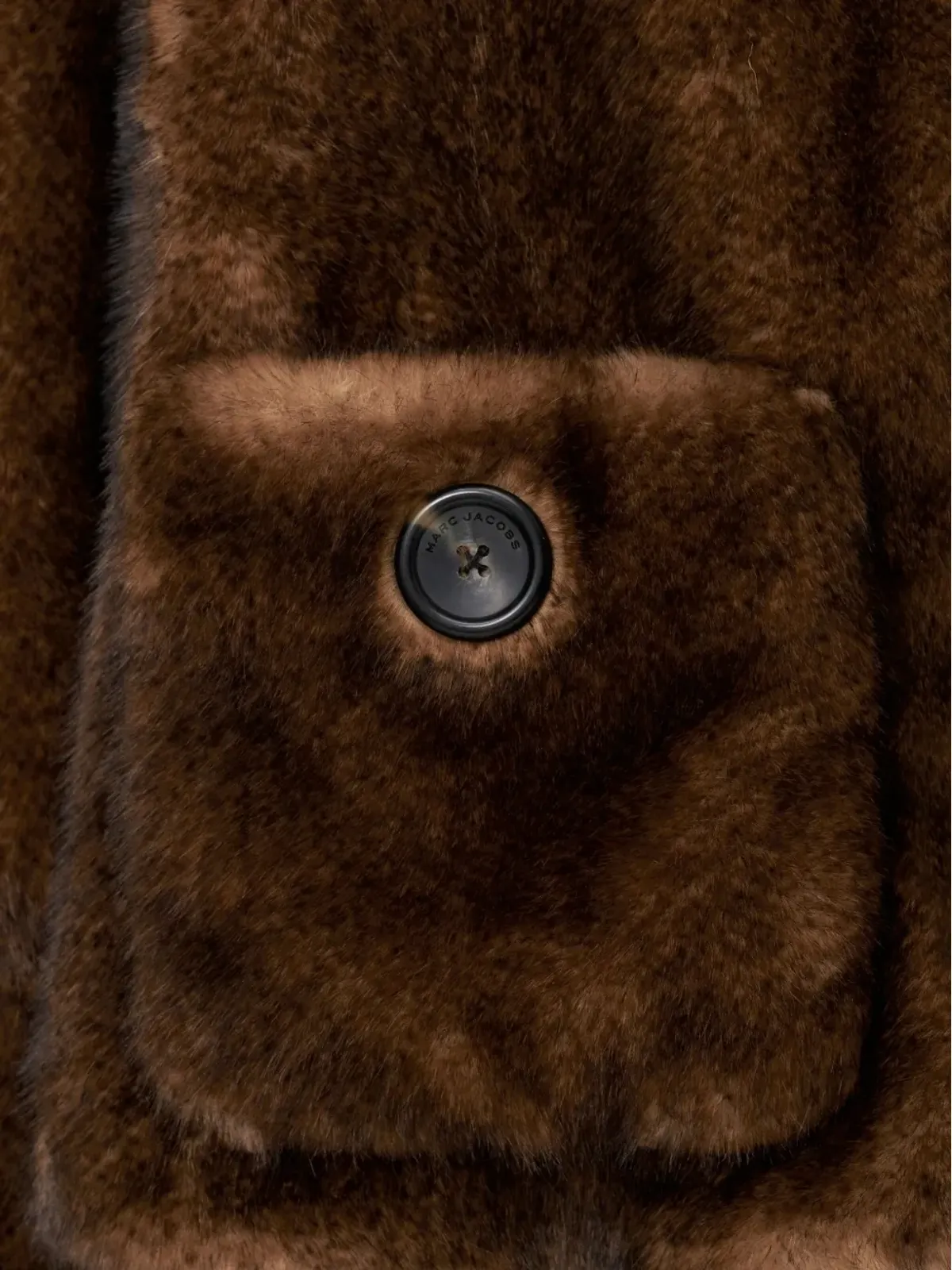 Marc Jacobs パッチポケット フェイクファージャケット ブラウン - 画像5