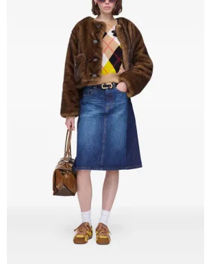 Marc Jacobs パッチポケット フェイクファージャケット ブラウン - サムネイル2