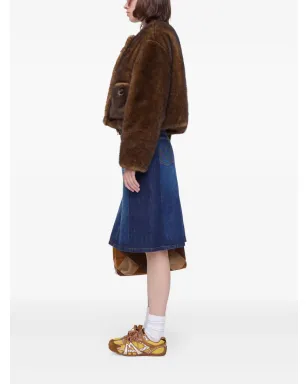 Marc Jacobs パッチポケット フェイクファージャケット ブラウン - サムネイル3