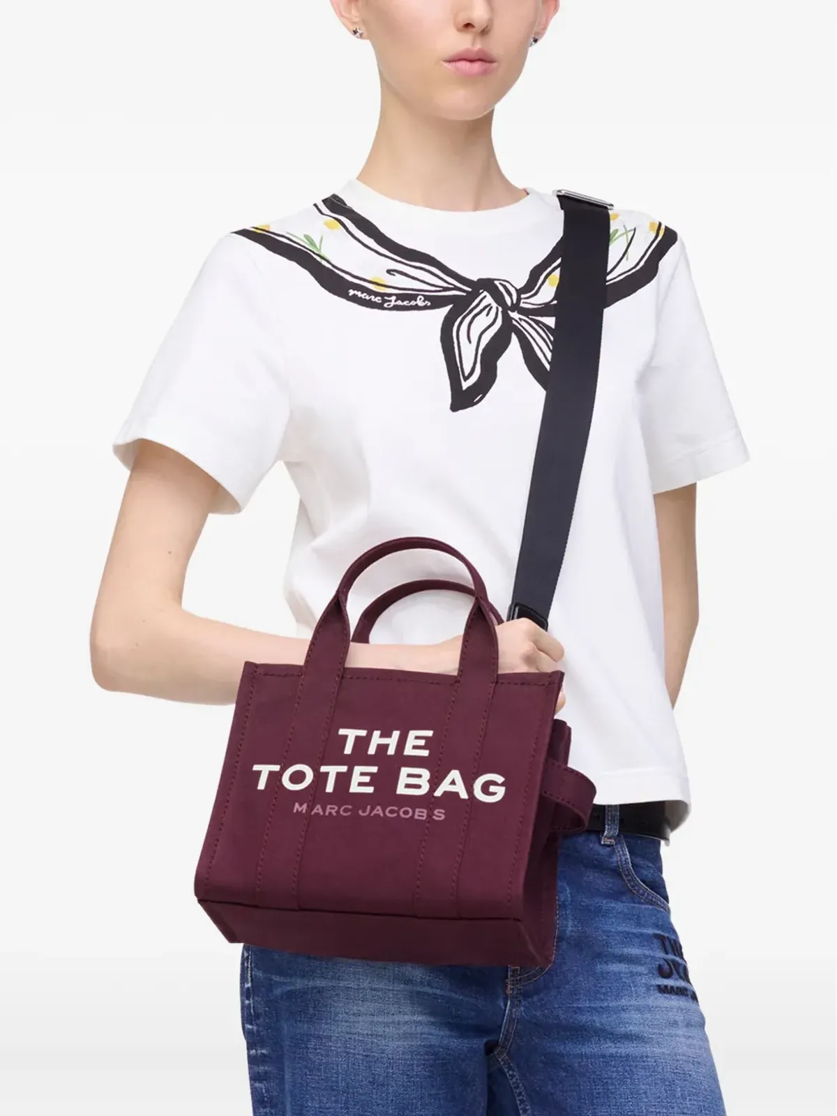 Marc Jacobs キャンバス ロゴパッチ トートバッグ - パープル - 画像2