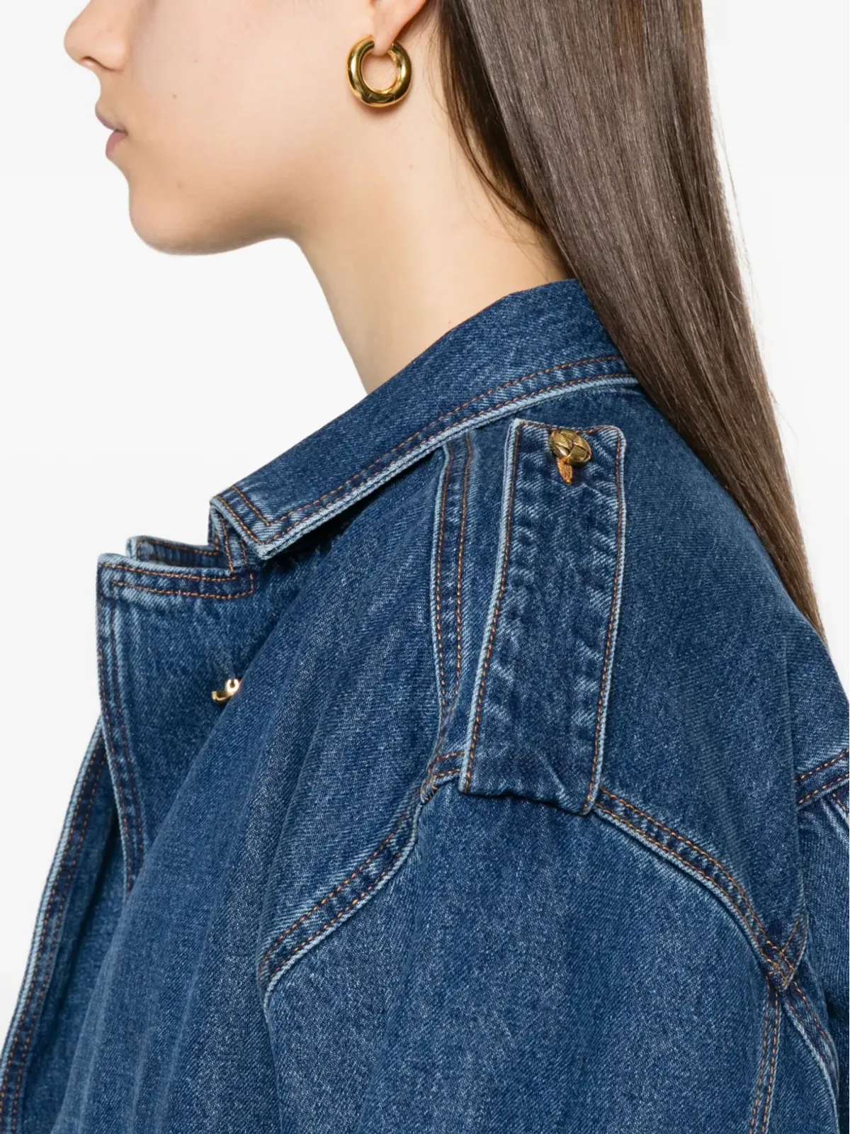 Blazé Milano エラスティックポケット付きデニムジャケット - 画像5