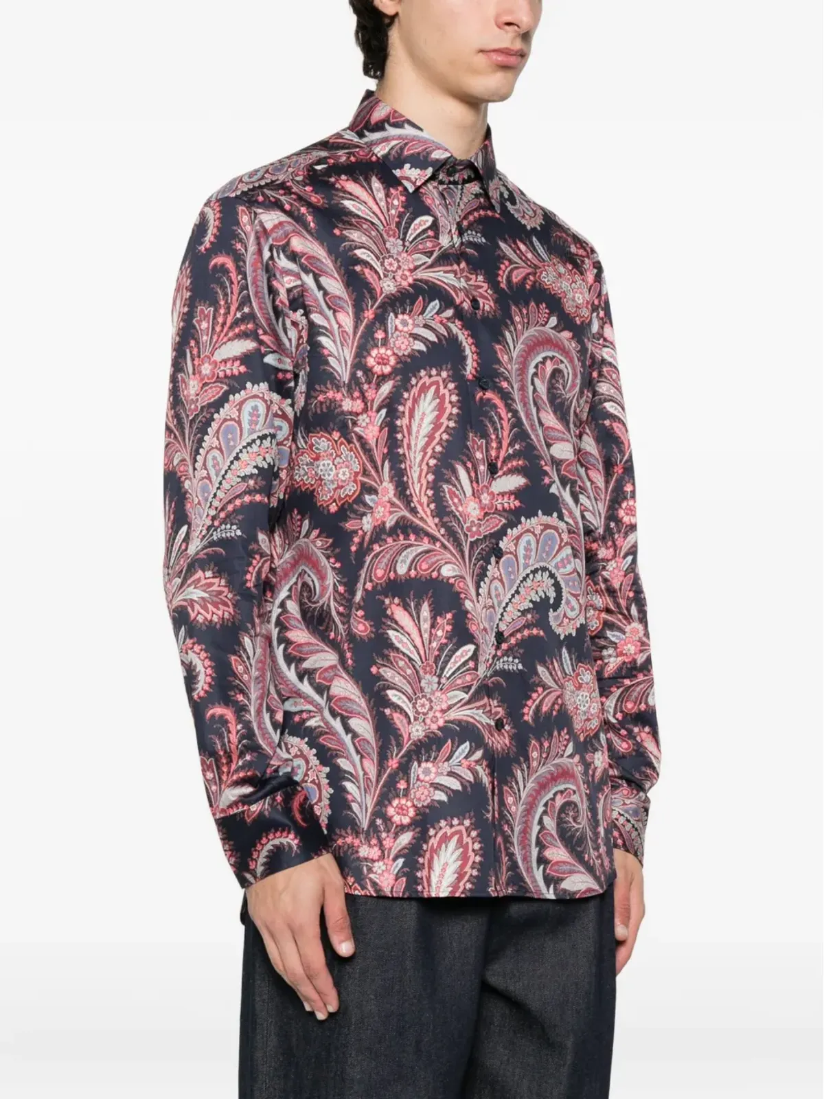 ETRO 花柄ペイズリープリント コットンシャツ - 画像3