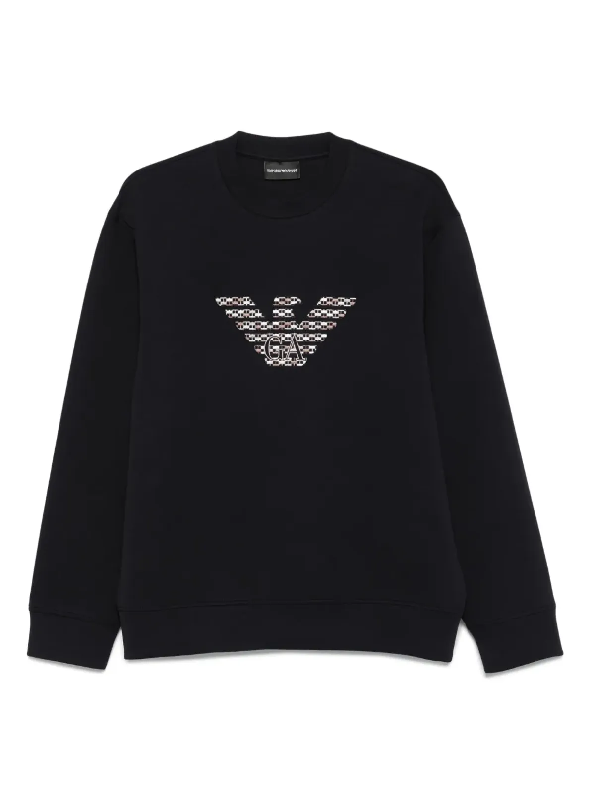 Emporio Armani 鷲のエンブレム刺繍入りスウェットシャツ - 画像1