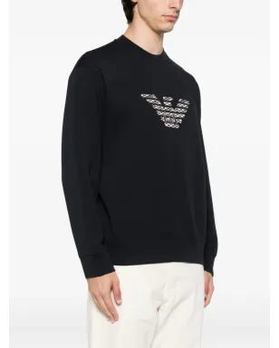 Emporio Armani 鷲のエンブレム刺繍入りスウェットシャツ - サムネイル3