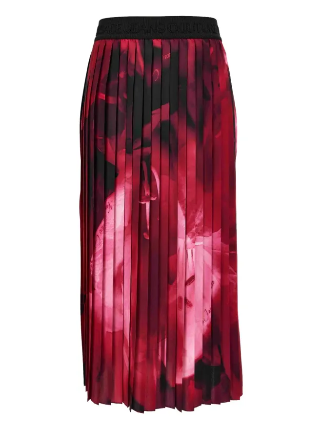Versace Jeans Couture Versace Jeans Couture プリーツローズプリントスカート - ピンクの商品画像