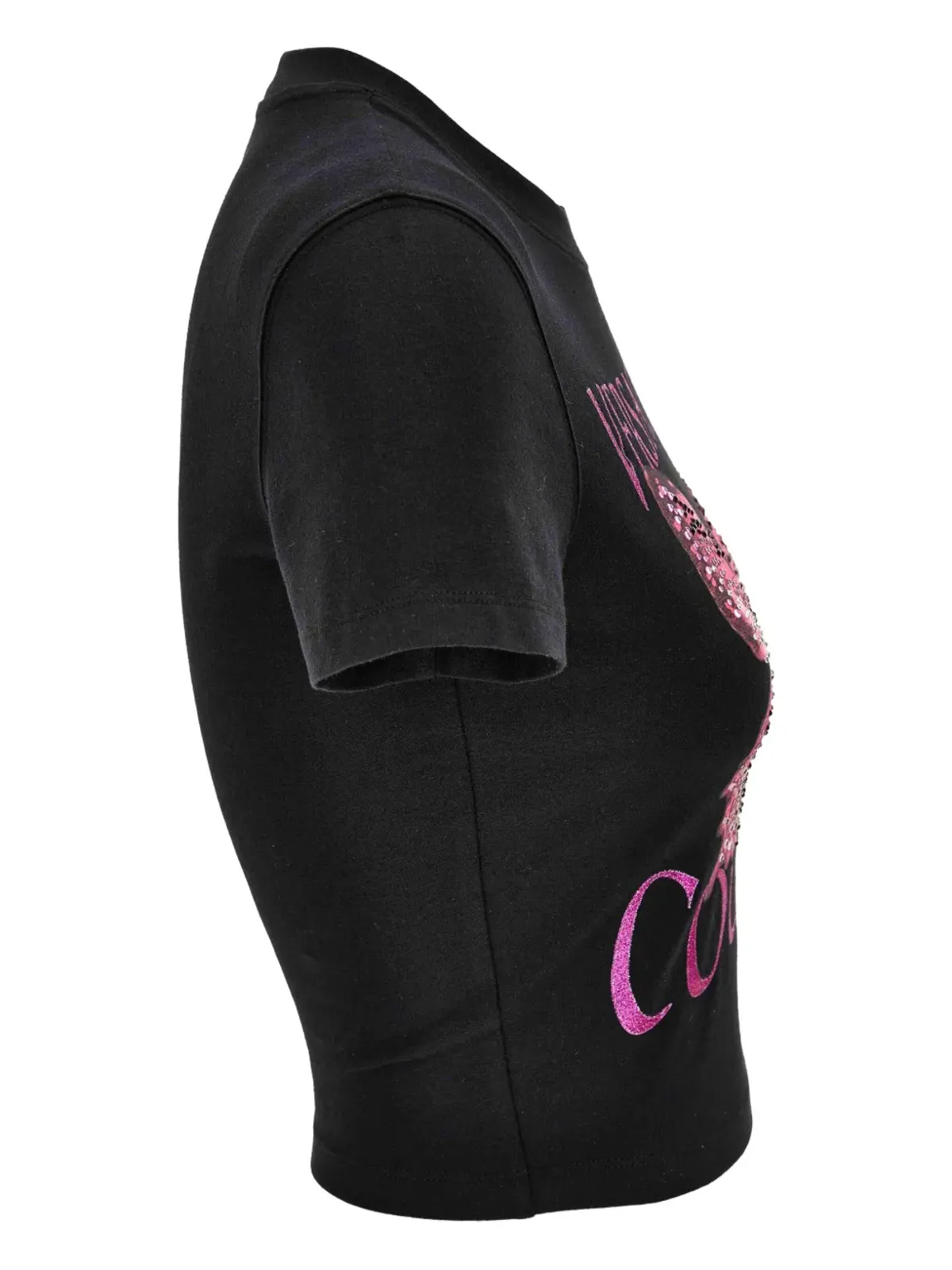 Versace Jeans Couture 蝶モチーフクリスタル装飾クロップドトップ - 画像3