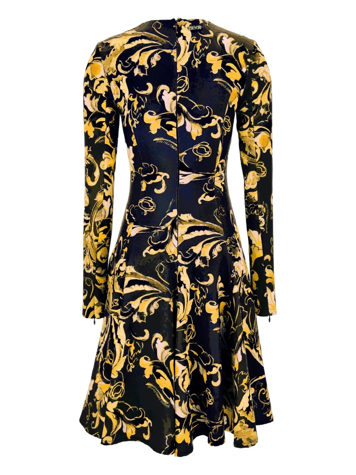 Versace Jeans Couture バロッコプリント フレアミニドレス - ブラック - 画像3
