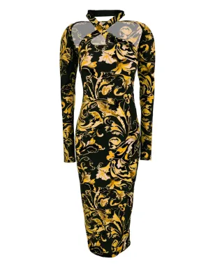 Versace Jeans Couture バロッコプリント長袖ミディドレス - サムネイル1