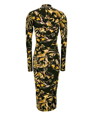 Versace Jeans Couture バロッコプリント長袖ミディドレス - サムネイル2