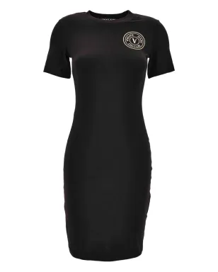 Versace Jeans Couture ロゴプリント半袖ミディドレス - サムネイル1