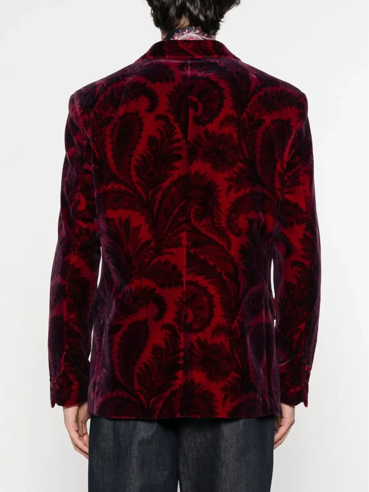 ETRO ペイズリーベルベットブレザー - 画像4