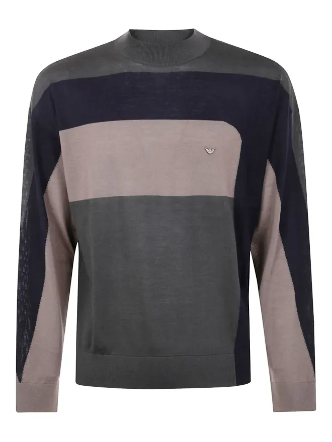 Emporio Armani Emporio Armani ブロックパネル ウールセーターの商品画像