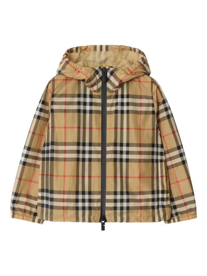 Burberry Kids Burberry Kids チェック柄フード付きジャケットの商品画像