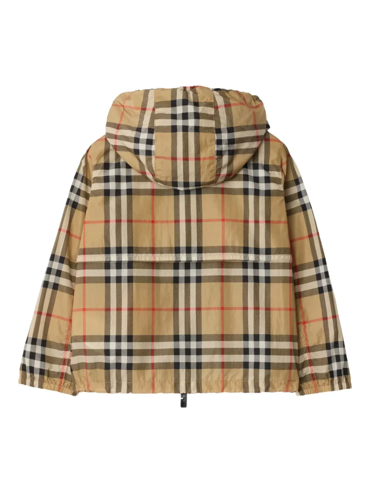 Burberry Kids チェック柄フード付きジャケット - 画像2