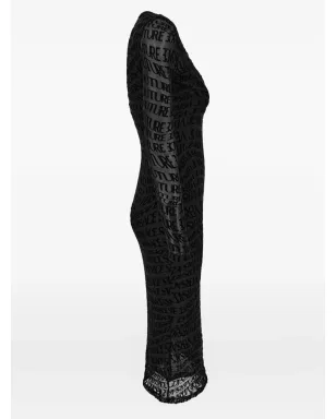 Versace Jeans Couture ロゴプリント長袖ミディドレス - サムネイル2