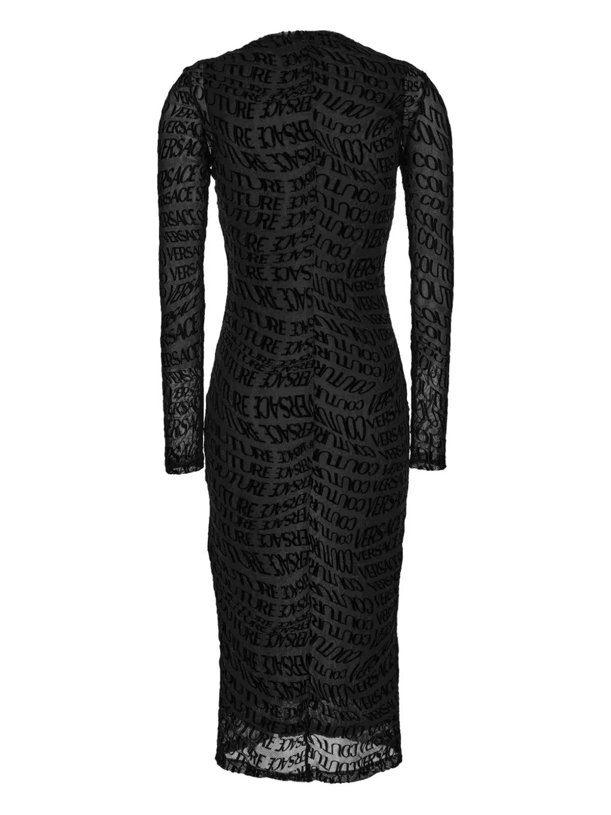 Versace Jeans Couture ロゴプリント長袖ミディドレス - 画像3