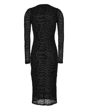 Versace Jeans Couture ロゴプリント長袖ミディドレス - サムネイル3