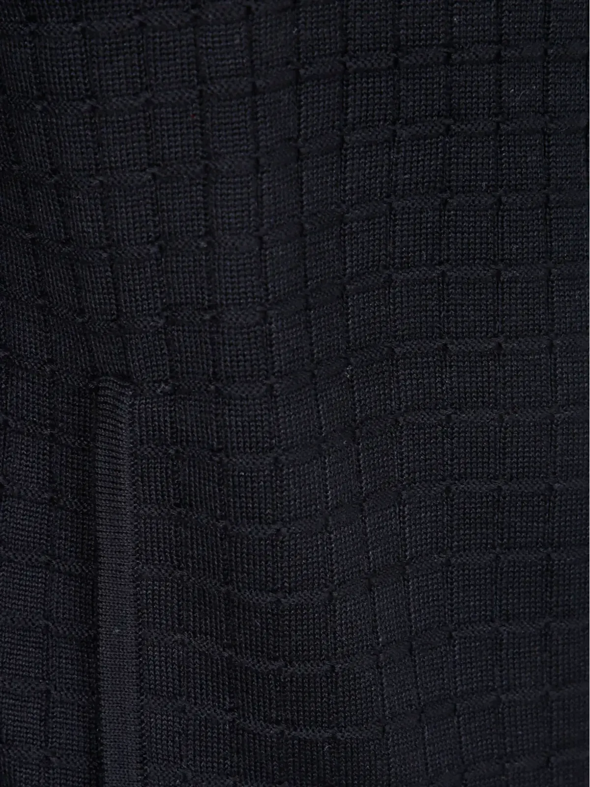 Emporio Armani グリッドパターンジップアップカーディガン - ブラック - 画像3
