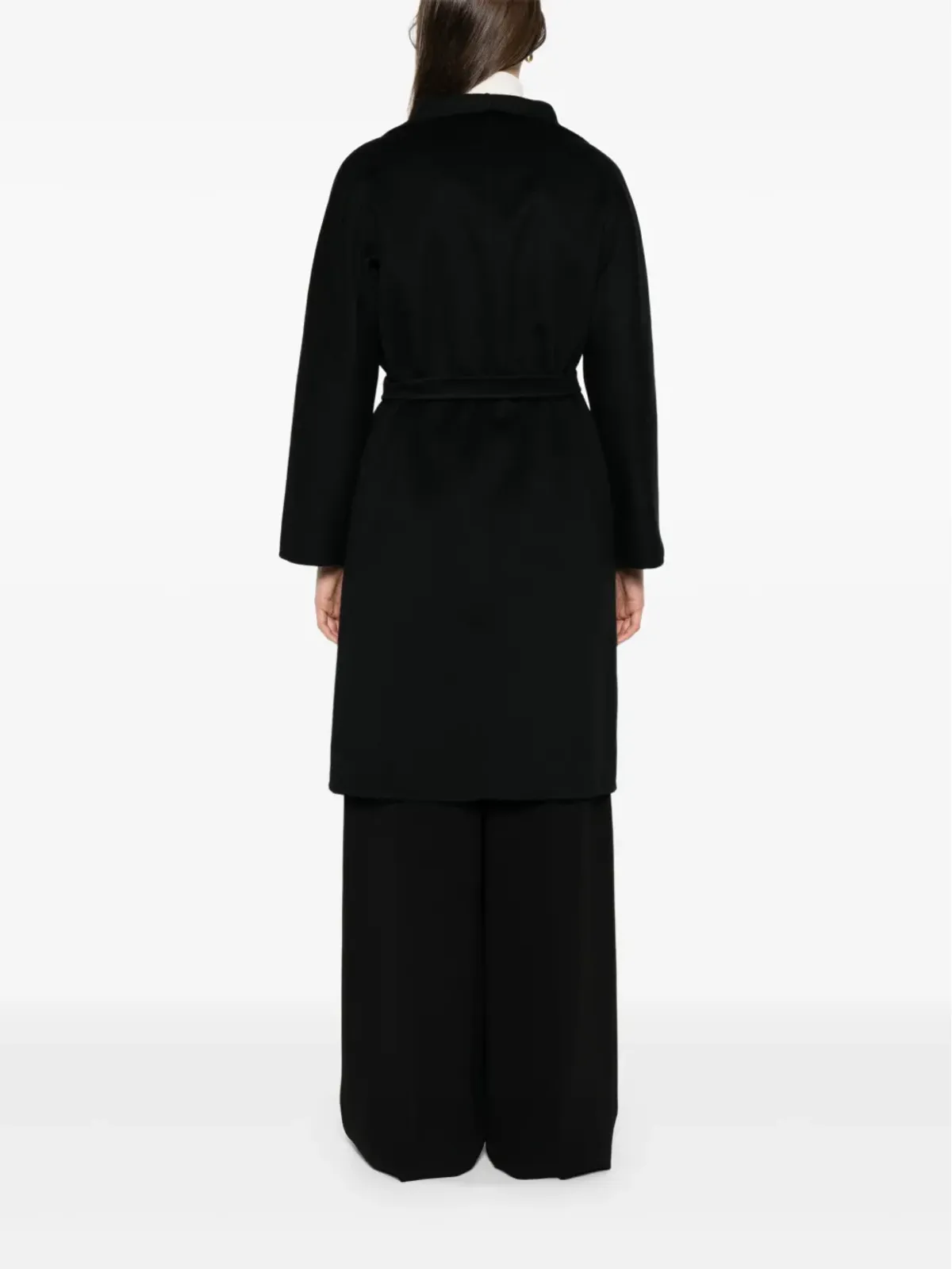 Max Mara ベルテッドラップカシミアコート - 画像4