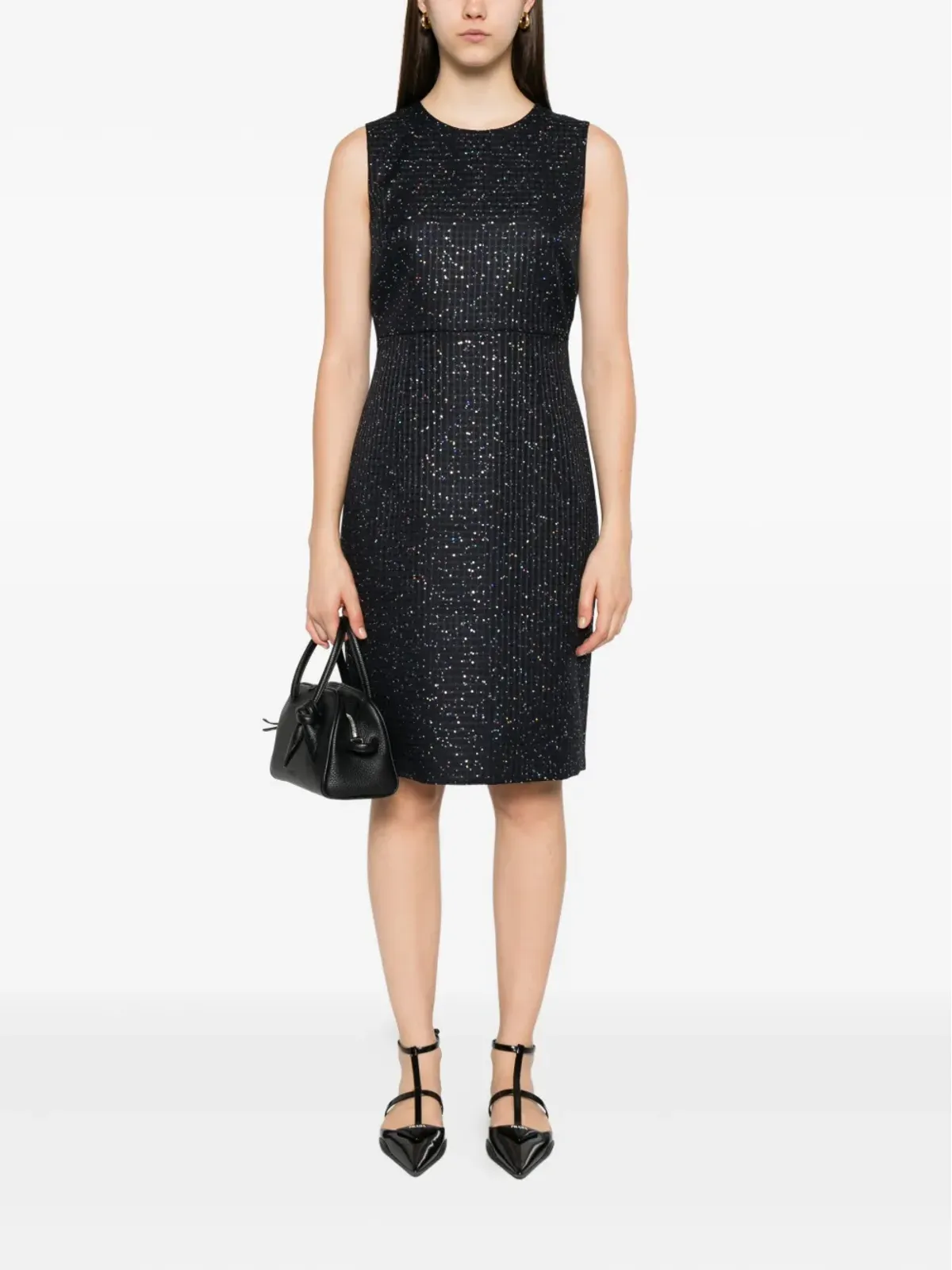 Max Mara ノースリーブ・スパンコールドレス - ブルー - 画像2