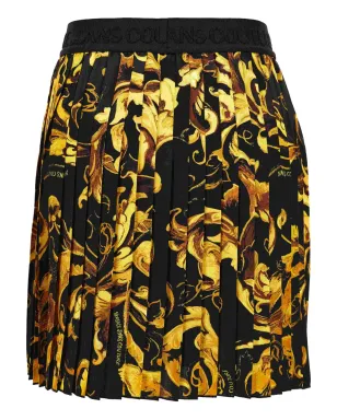 Versace Jeans Couture バロック柄プリーツミニスカート - ブラック - サムネイル2