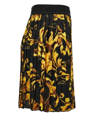 Versace Jeans Couture バロック柄プリーツミニスカート - ブラック - サムネイル3