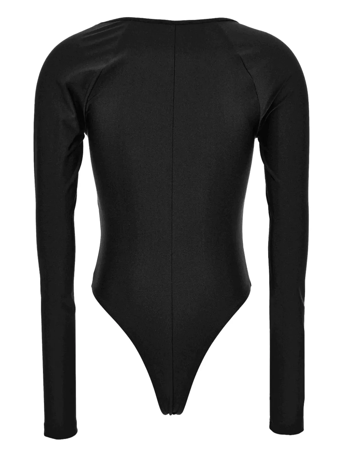 Versace Jeans Couture キーホール長袖ボディスーツ（ブラック） - 画像2