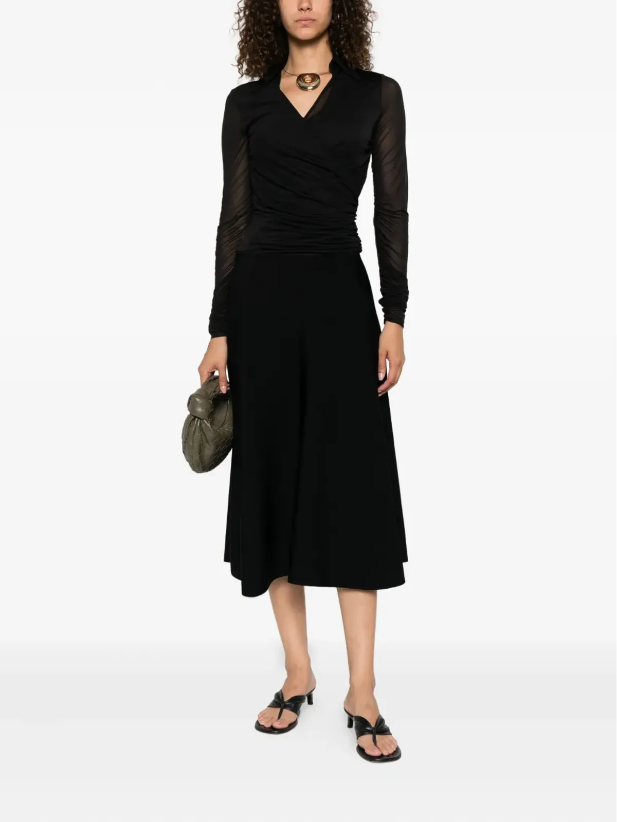 Max Mara メッシュスリーブ ブラウス - 画像2