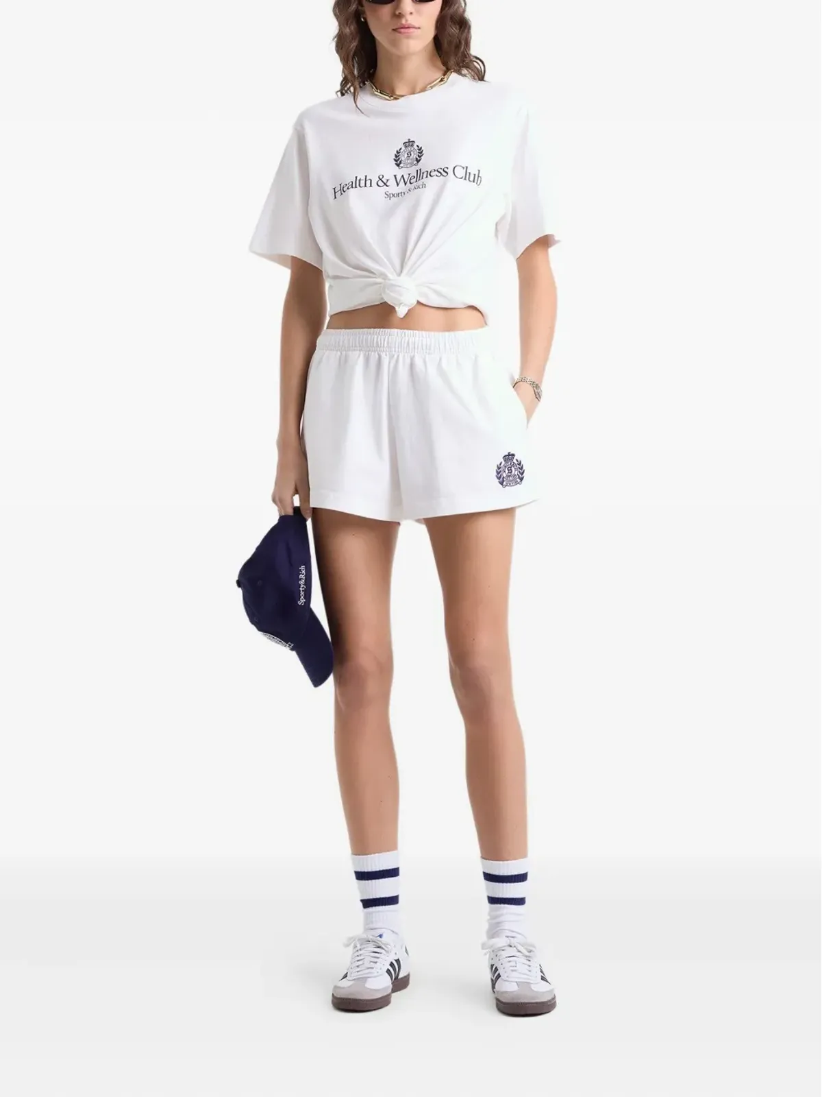 Sporty & Rich H&W刺繍ショーツ - 画像2