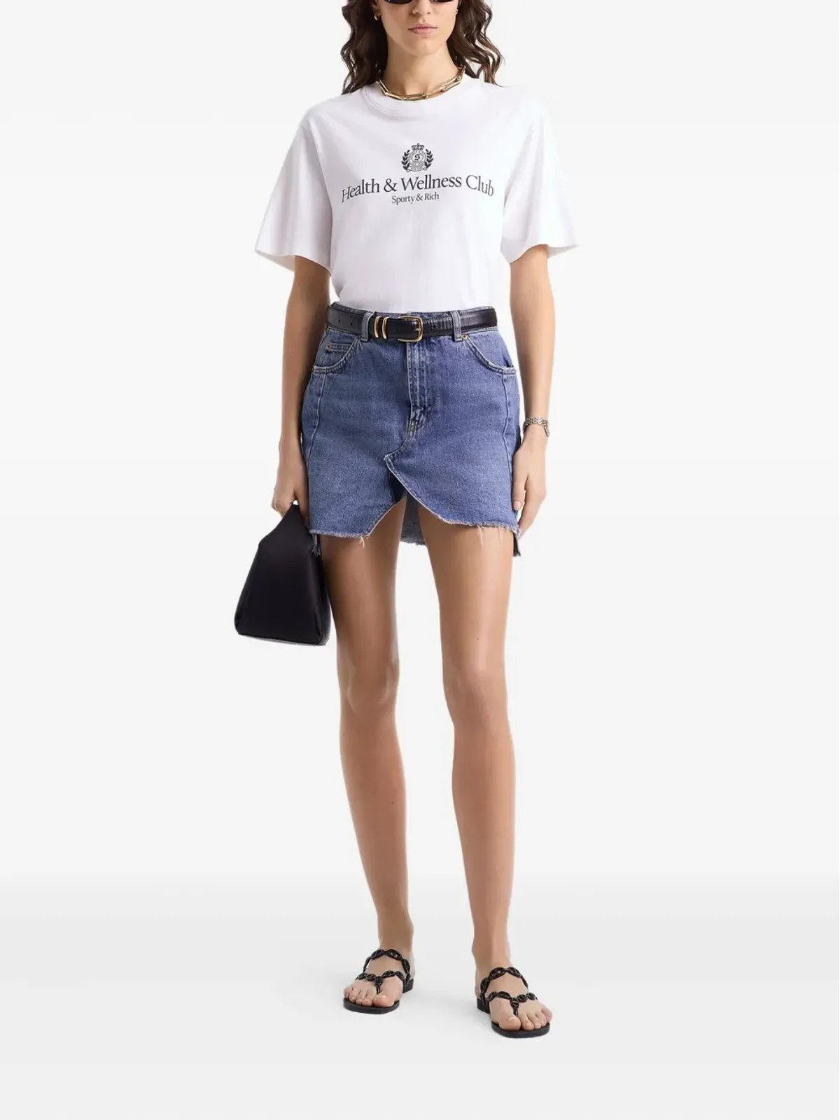 Sporty & Rich H&Wロゴ入りTシャツ - 画像2