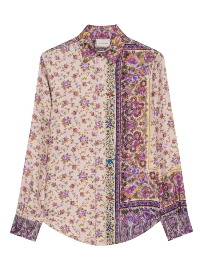 Pierre-Louis Mascia Pierre-Louis Mascia Aloe paisley-print shirt - Neutralsの商品画像