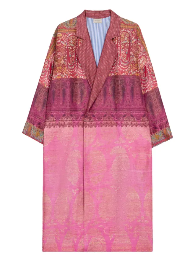 Pierre-Louis Mascia Pierre-Louis Mascia エネカ ペイズリープリント ダブルブレストコートの商品画像