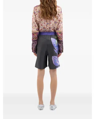 Pierre-Louis Mascia 花柄プリント ウエストゴム ショートパンツ - サムネイル3